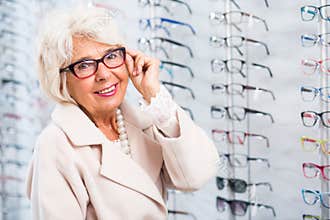 Lady with eye defect