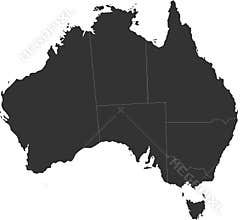 Australia blind map