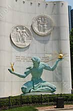 Spirit of Detroit Statue, Downtown Detroit