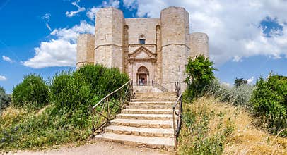 Historic and famous Castel del Monte in Apulia, southeast Italy