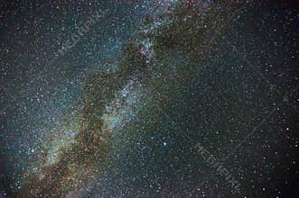 Milky way in night sky