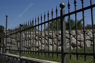Wrought iron fence