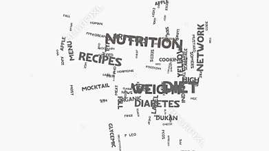 Chicken Healthy food dieting weight loss concept wordcloud text typography