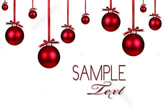 Red Christmas Holiday Ornament Background