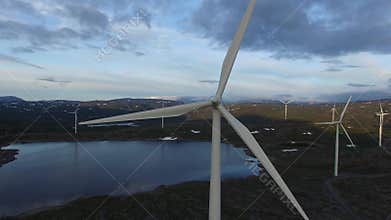 Flying towards windmills