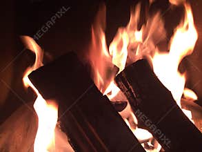 Log fire