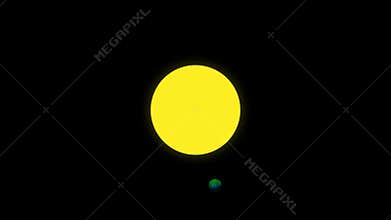 The Moon Rotate Around Earth in Orbit Around the Sun for a Full Year Cycle