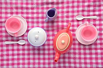 Flat lay Tea Party