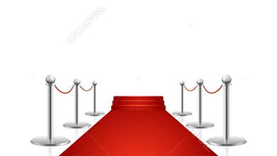 Red carpet animation on white and transparent background