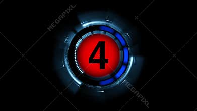 Countdown animation from 9 to 0.