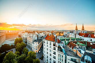 Vienna cityscape in Austria