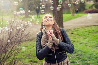 Happy woman enjoying life