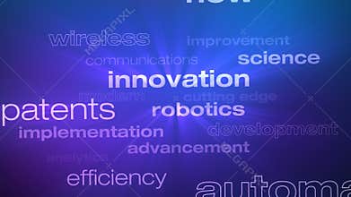 Technology and Innovation Words Loop