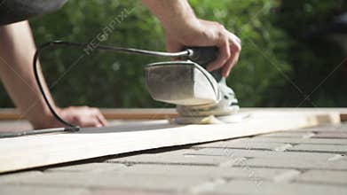 Joinery work at home.