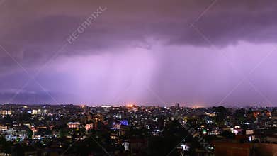 Thunderstorm time-lapse over Kathmandu