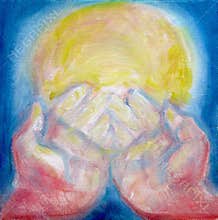 Hands of healing light