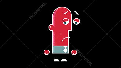 Set of animated cartoon businessman.