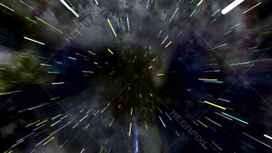 Abstract color wormhole tunnel