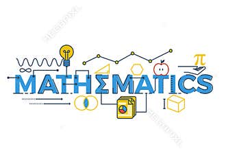 Mathematics word illustration