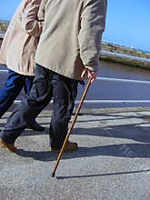 Seniors walking
