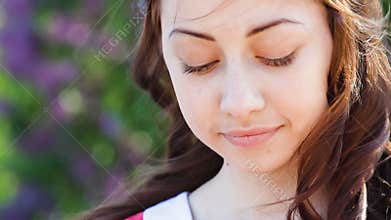 Beautiful woman with a wreath on her head