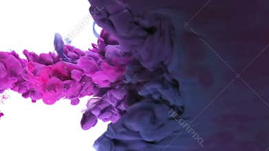 Liquid colors mixing under water