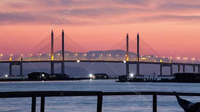 Amazing Sunrise and Sunset in Penang Bridge