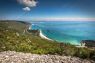 Beautiful landscape view of the National Park Arrabida in Setubal,Portugal.