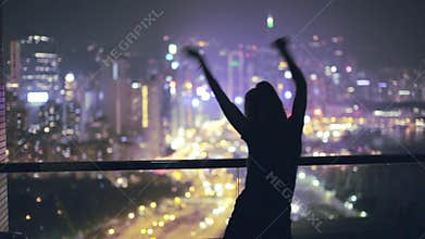 Girl Dancing on the Roof