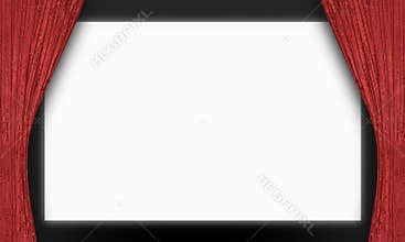 Blank movie theater screen