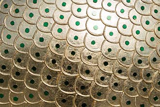 yellow gold texture abstract background of fish scales art