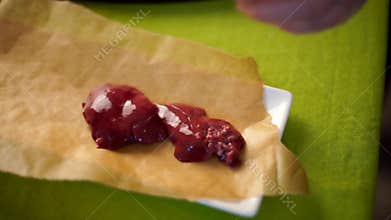 Putting some of the Bush of the liver on paper.