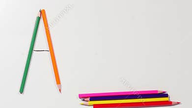 Word art made from pencils