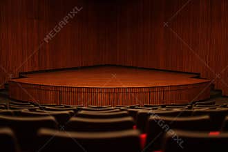 Stage & empty chairs