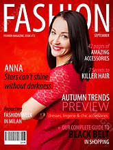 Sample fashion magazine cover