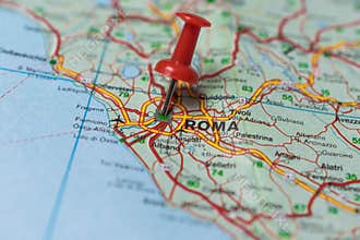Rome on map