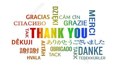 Word cloud animation - Thank you