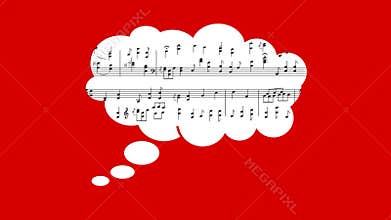 Musical Score and balloon