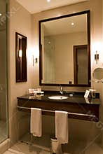 Elegant hotel or apartment bathroom