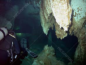 Descending Cavern Divers