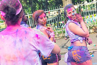 Happy selfie during The Color Run.