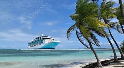 Cruise ship in the Caribbean