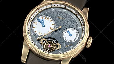 Gold luxury watch. Generic 3D model