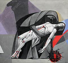 13th Stations of the Cross, Jesus` body is removed from the cross