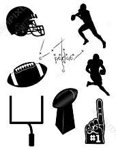 Football icons and elements
