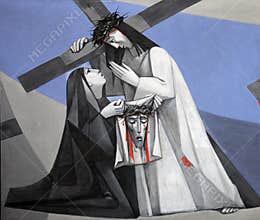 6th Stations of the Cross, Veronica wipes the face of Jesus