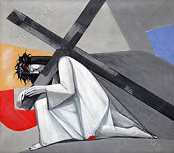 3rd Stations of the Cross, Jesus falls the first time