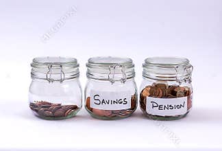 Glass Jars with coins