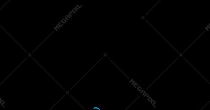 Animation of colorful falling spiral confetti on black background alpha channel included. 4k