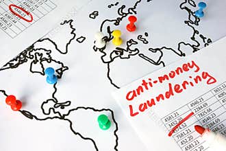 Anti-money laundering AML concept.
